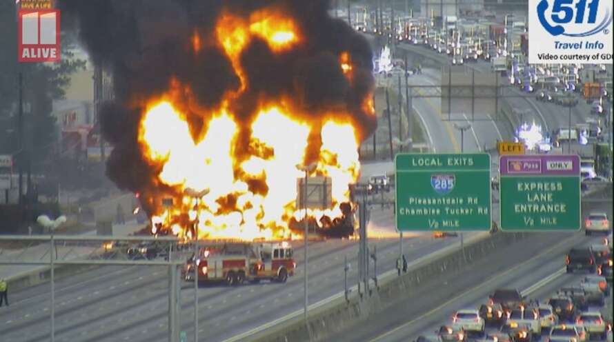 tractor trailer explosion in georgia