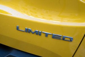 2017-photo-Limited-written-text-on-yellow-Jeep