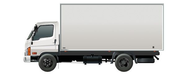 image of a short delivery truck