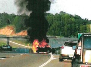 Jeep grand cherokee with rear tank explodes & burns in cincinnati, ohio