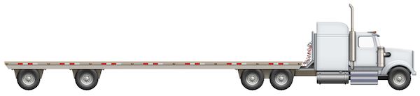 image of a flatbed tractor trailer
