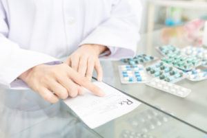 a Georgia pharmacist checking medication