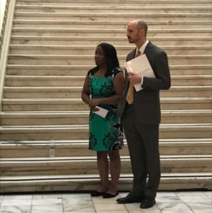 Jeb Butler posing with a client