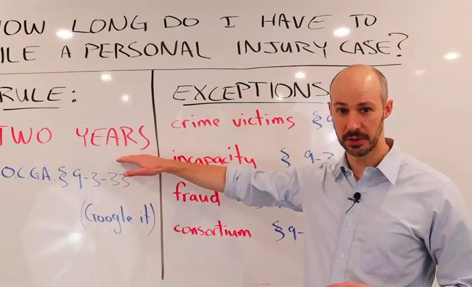 LAWYER: Explains Statute of Limitations (or Deadline) in Georgia Personal Injury Cases