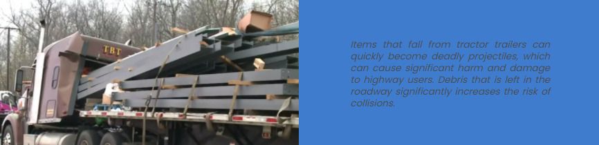 A truck loses a load in Georgia