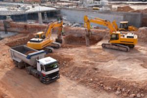 construction equipment at a Georgia construction site