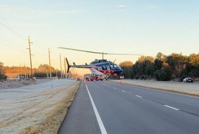Our Client Being Life Flighted From The Crash Scene