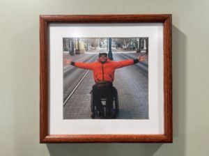 Our client went through hardship that most of us could never imaging, but always stayed positive. This picture of our client hangs on Jeb’s wall. 