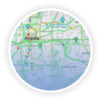 I-285 between the Camp Creek Parkway interchange and the Riverdale  map