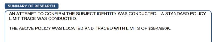 Snapshot of Third-Party Insurance Search