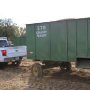 The peanut trailer and pickup truck