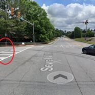 The approximate location of the collision