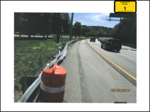 Defective guardrail on -85 in Atlanta, GA