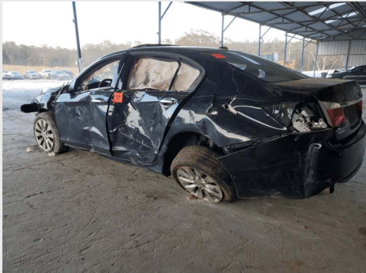 Photo of crashed car